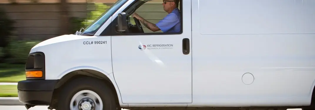 KIC Refrigeration service vehicle serving Coachella area